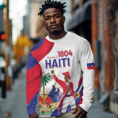 Personalised Haiti 222nd Anniversary Independence Day Long Sleeve Shirt - African Pride
