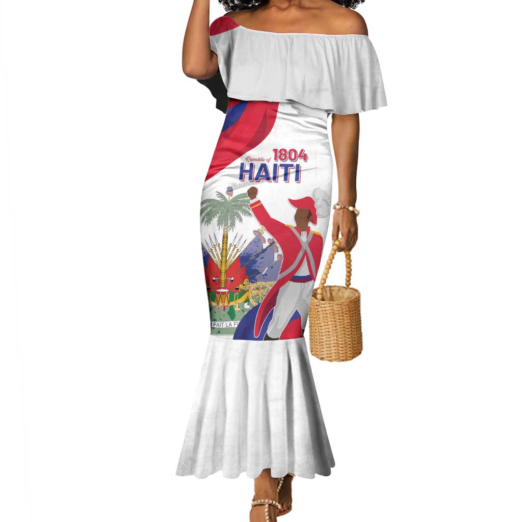 Personalised Haiti 222nd Anniversary Independence Day Mermaid Dress - African Pride