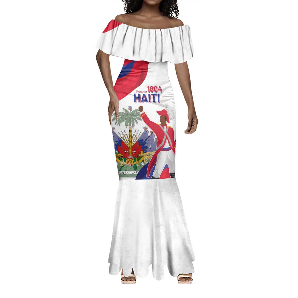 Personalised Haiti 222nd Anniversary Independence Day Mermaid Dress - African Pride