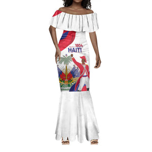 Personalised Haiti 222nd Anniversary Independence Day Mermaid Dress - African Pride