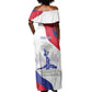 Personalised Haiti 222nd Anniversary Independence Day Off Shoulder Maxi Dress - African Pride