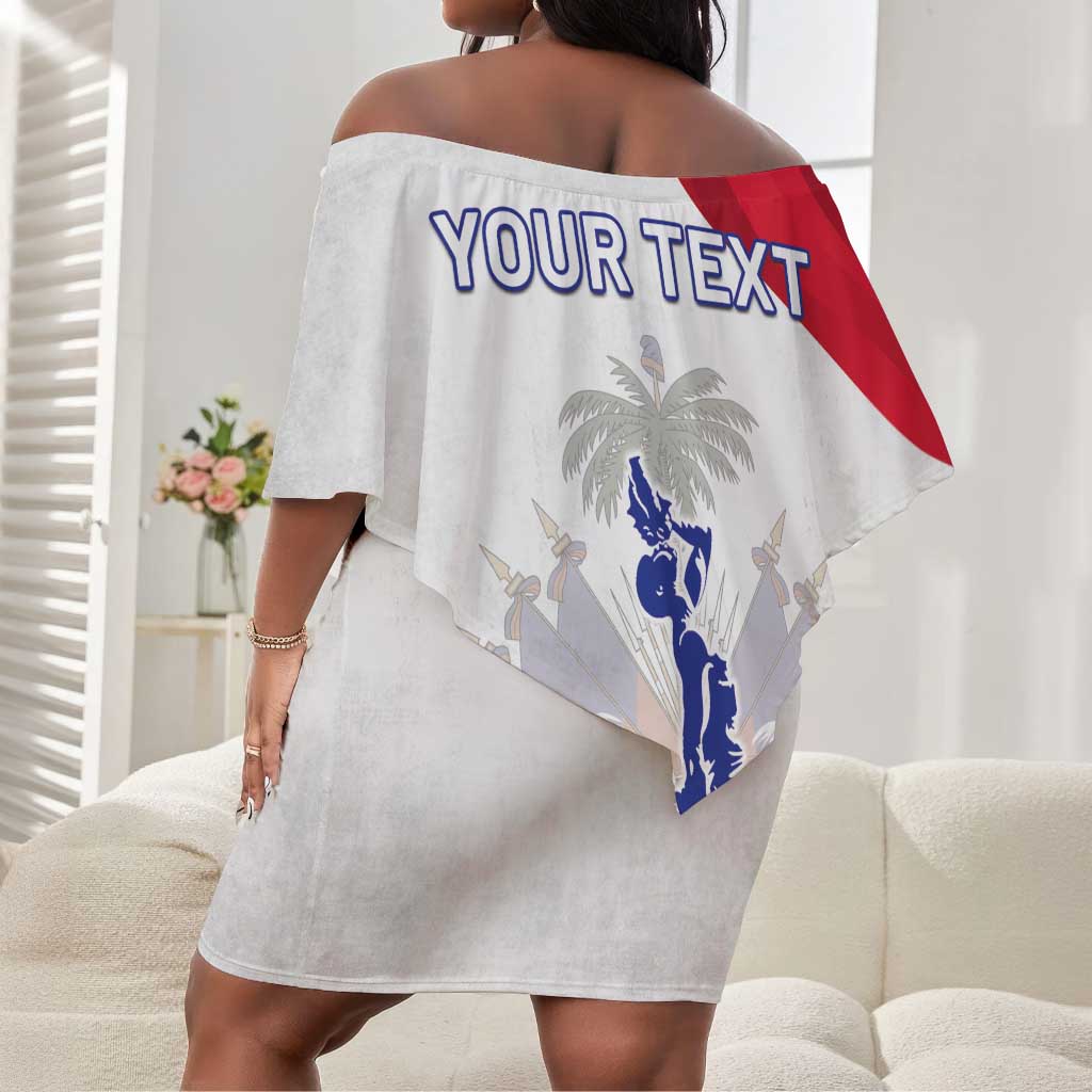 Personalised Haiti 222nd Anniversary Independence Day Off Shoulder Short Dress - African Pride