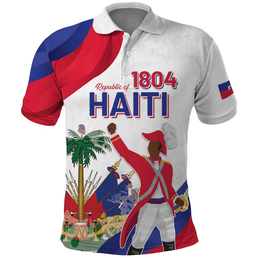 Personalised Haiti 222nd Anniversary Independence Day Polo Shirt - African Pride
