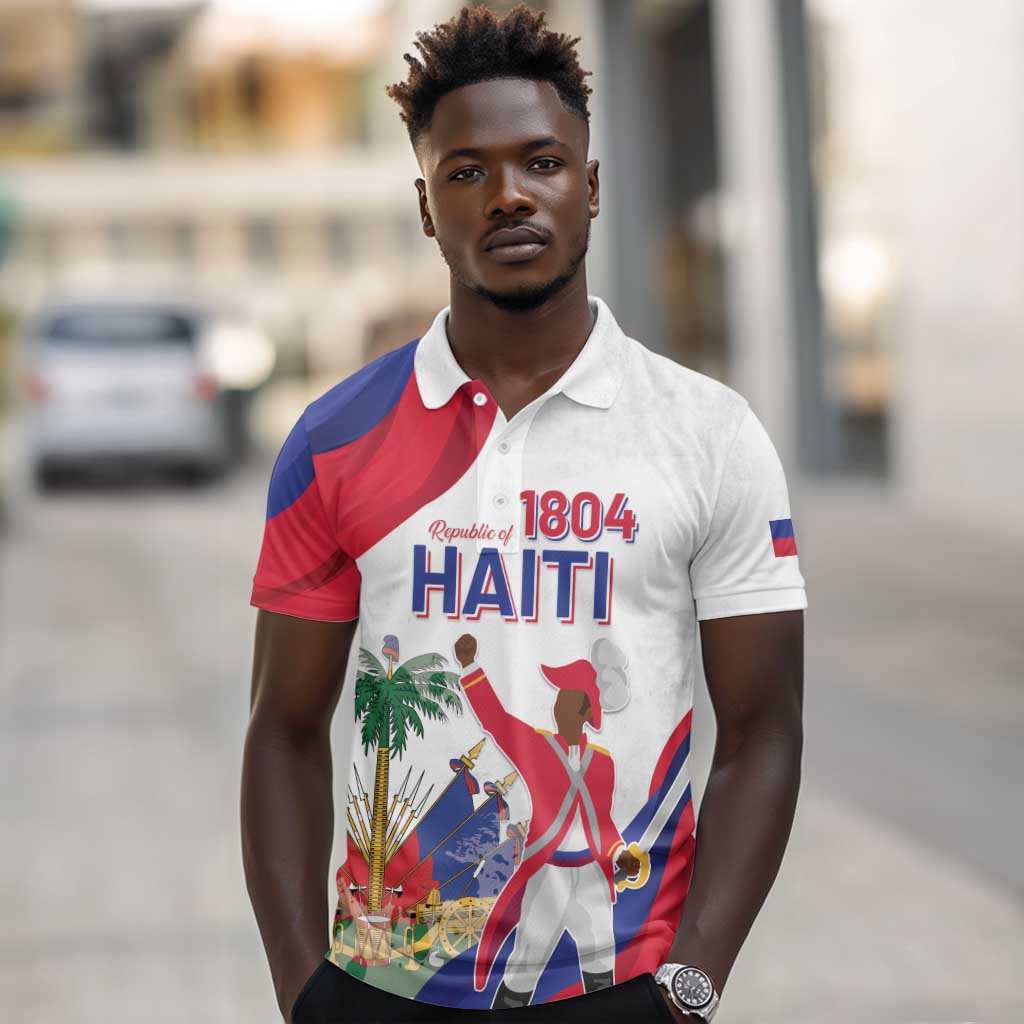 Personalised Haiti 222nd Anniversary Independence Day Polo Shirt - African Pride