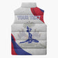 Personalised Haiti 222nd Anniversary Independence Day Sleeveless Puffer Jacket