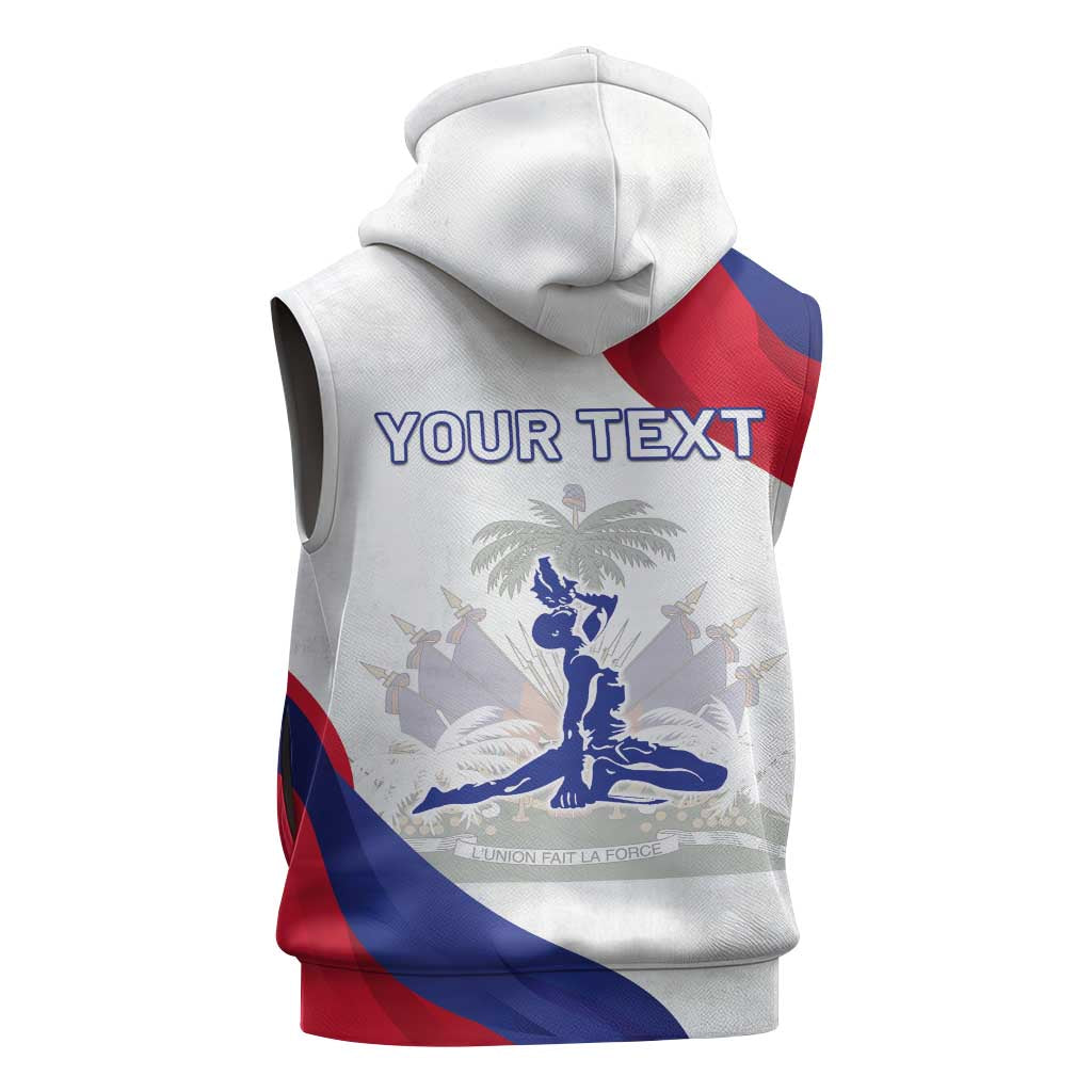 Personalised Haiti 222nd Anniversary Independence Day Sleeveless Zip Hoodie - African Pride