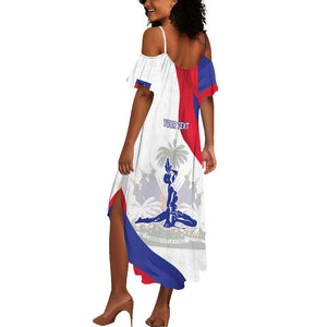Personalised Haiti 222nd Anniversary Independence Day Summer Maxi Dress - African Pride