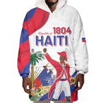 Personalised Haiti 222nd Anniversary Independence Day Wearable Blanket Hoodie - African Pride