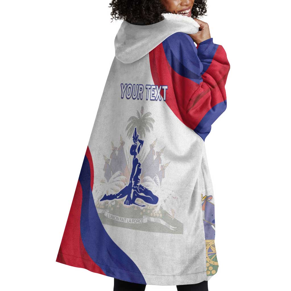 Personalised Haiti 222nd Anniversary Independence Day Wearable Blanket Hoodie - African Pride