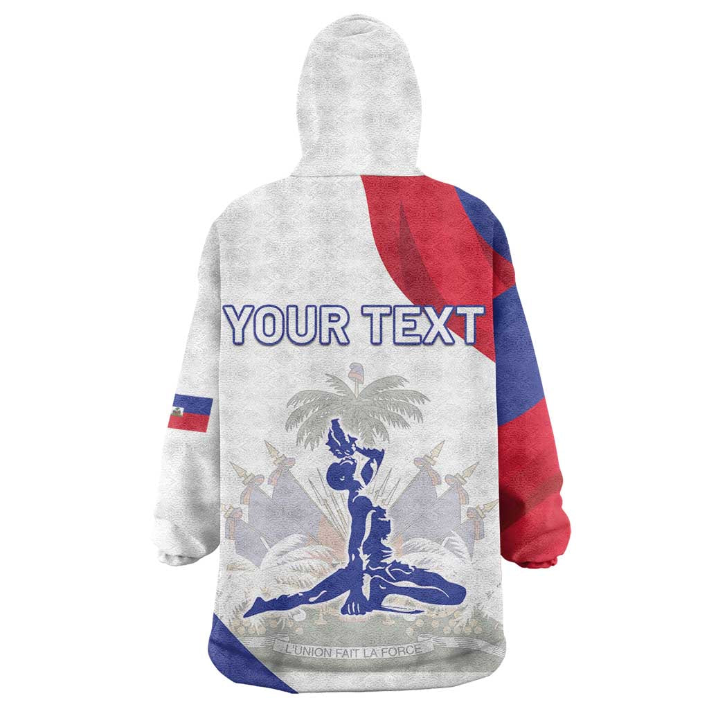 Personalised Haiti 222nd Anniversary Independence Day Wearable Blanket Hoodie - African Pride