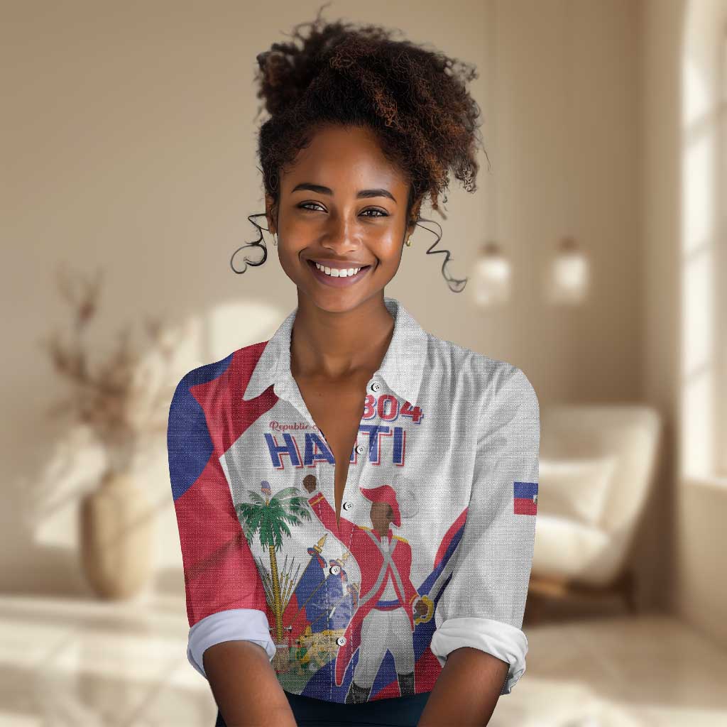 Personalised Haiti 222nd Anniversary Independence Day Women Casual Shirt - African Pride