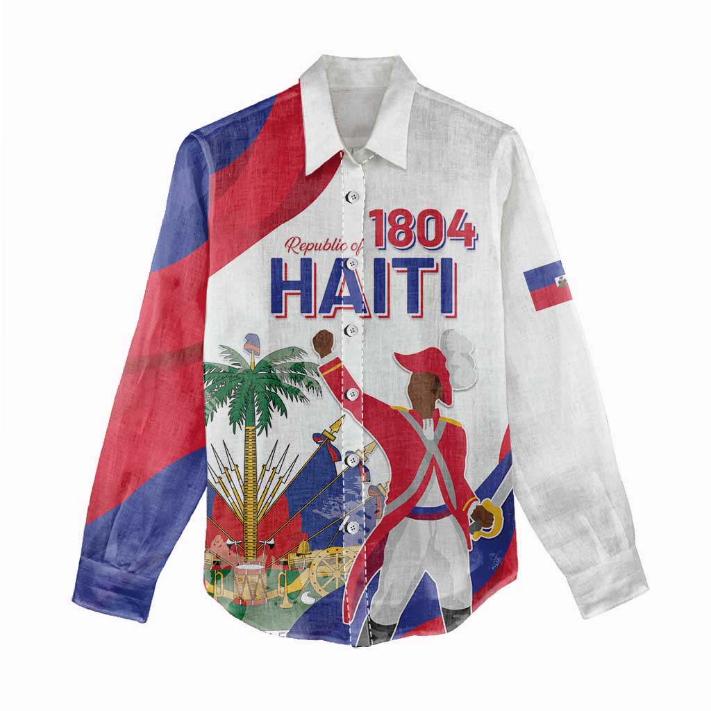 Personalised Haiti 222nd Anniversary Independence Day Women Casual Shirt - African Pride