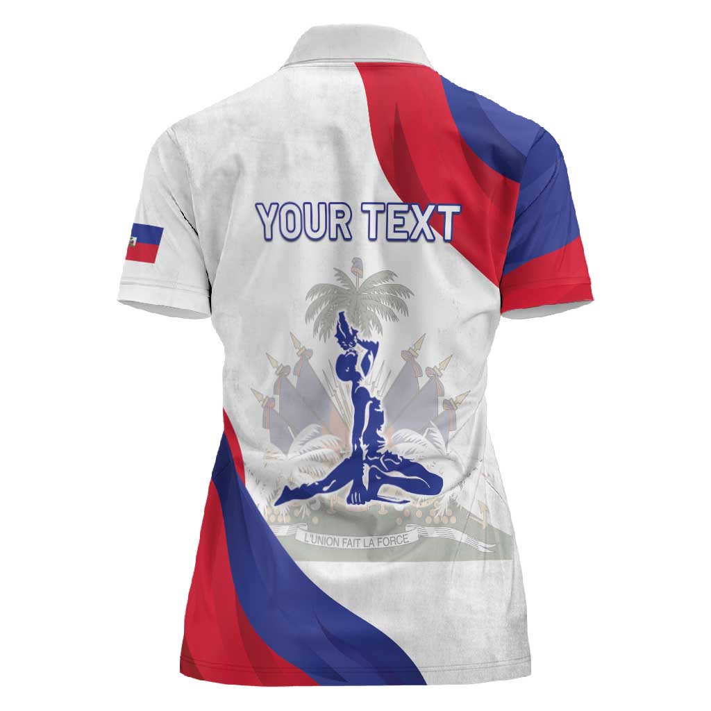 Personalised Haiti 222nd Anniversary Independence Day Women Polo Shirt - African Pride