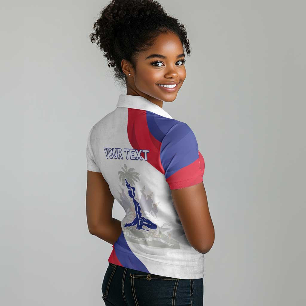 Personalised Haiti 222nd Anniversary Independence Day Women Polo Shirt - African Pride