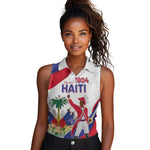 Personalised Haiti 222nd Anniversary Independence Day Women Sleeveless Polo Shirt - African Pride