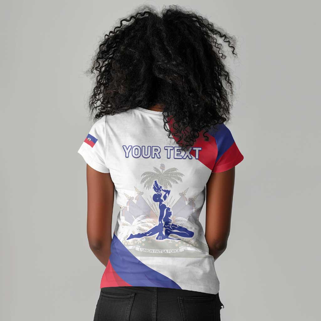 Personalised Haiti 222nd Anniversary Independence Day Women V-Neck T-Shirt - African Pride