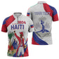 Personalised Haiti 222nd Anniversary Independence Day Zipper Polo Shirt