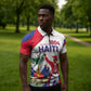 Personalised Haiti 222nd Anniversary Independence Day Zipper Polo Shirt