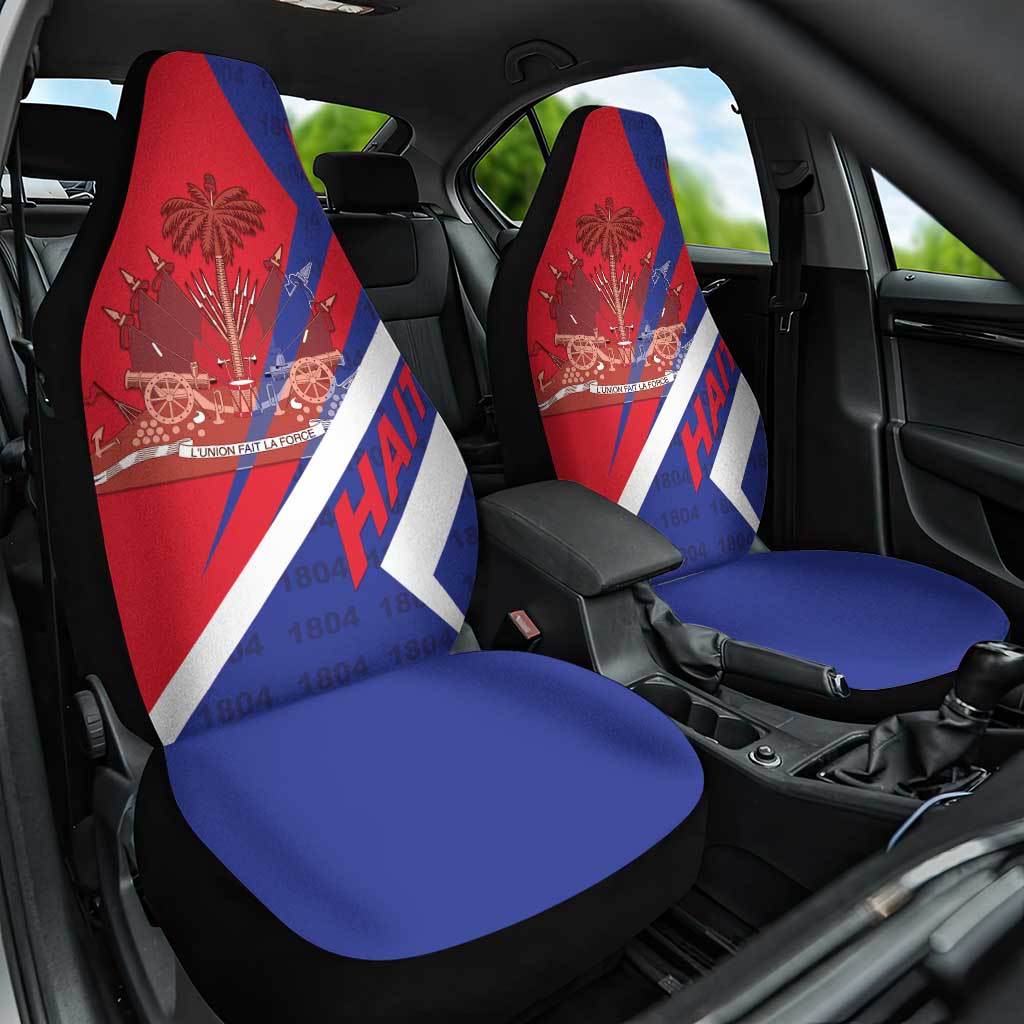 Haiti 1804 Car Seat Cover Coat Of Arms Simple Style - African Pride