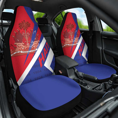 Haiti 1804 Car Seat Cover Coat Of Arms Simple Style - African Pride