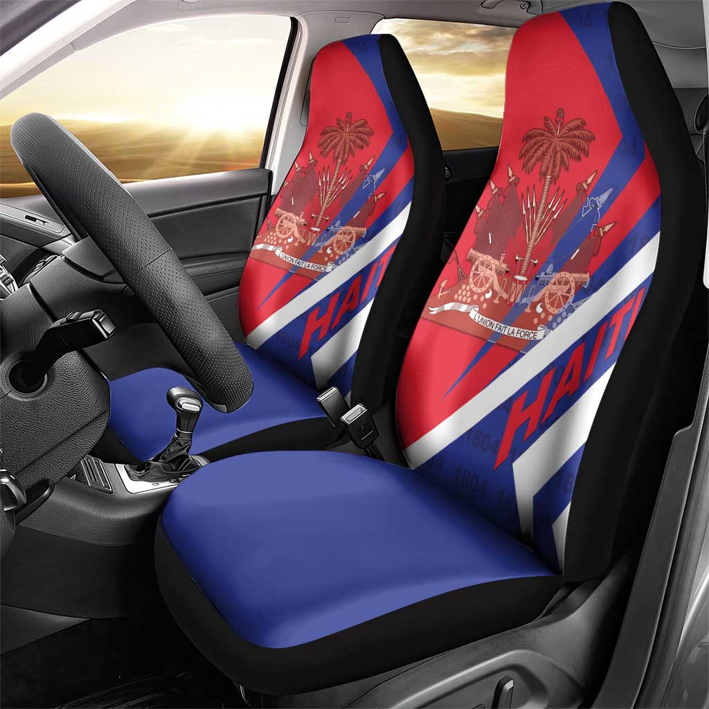 Haiti 1804 Car Seat Cover Coat Of Arms Simple Style - African Pride