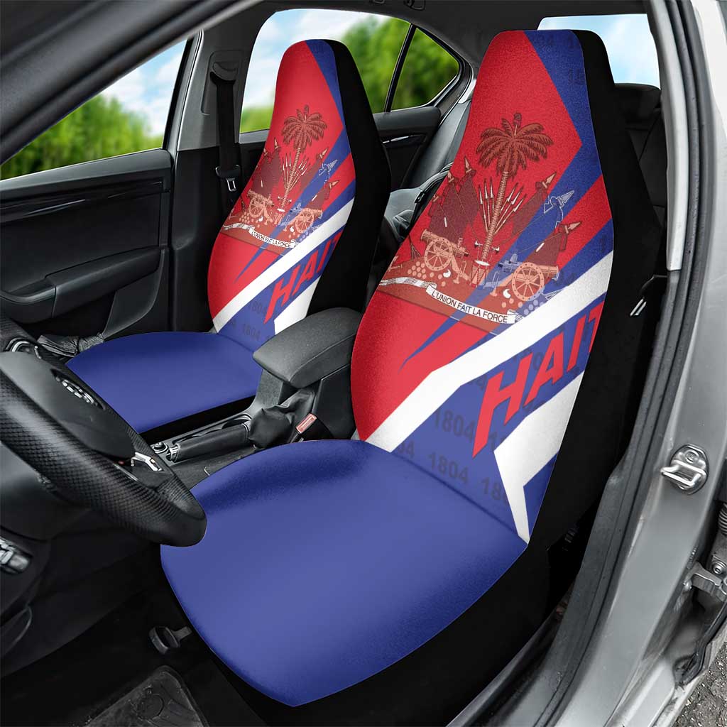 Haiti 1804 Car Seat Cover Coat Of Arms Simple Style - African Pride