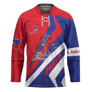 Personalised Haiti 1804 Hockey Jersey Coat Of Arms Simple Style