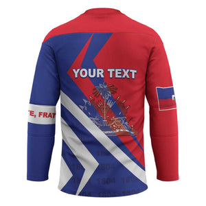 Personalised Haiti 1804 Hockey Jersey Coat Of Arms Simple Style
