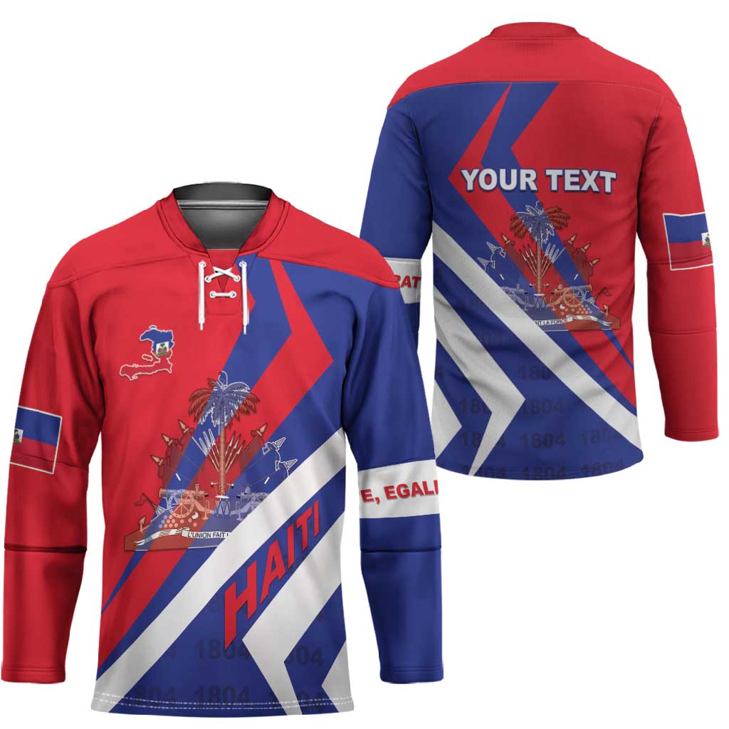 Personalised Haiti 1804 Hockey Jersey Coat Of Arms Simple Style