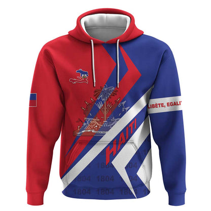 Personalised Haiti 1804 Hoodie Coat Of Arms Simple Style - African Pride