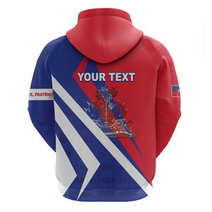 Personalised Haiti 1804 Hoodie Coat Of Arms Simple Style - African Pride