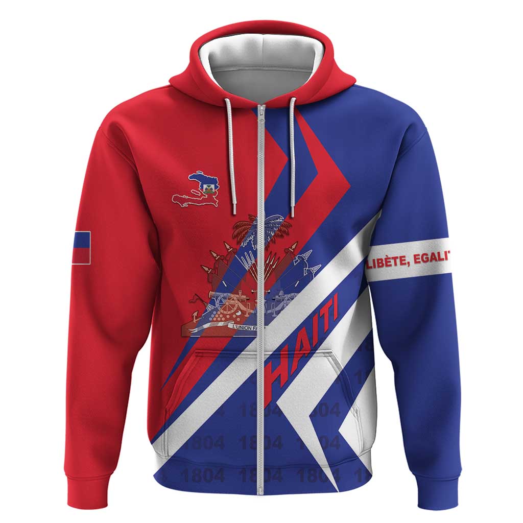 Personalised Haiti 1804 Hoodie Coat Of Arms Simple Style - African Pride
