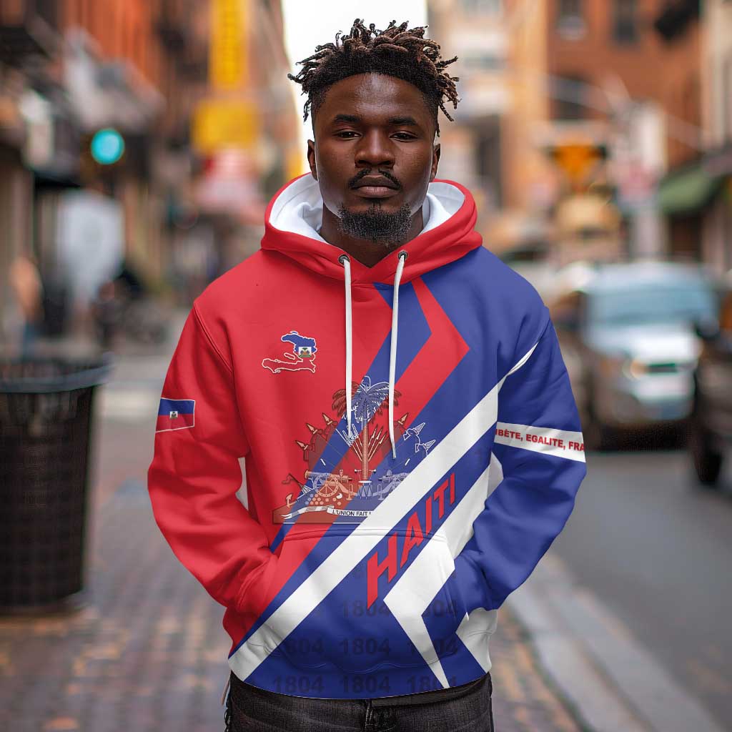 Personalised Haiti 1804 Hoodie Coat Of Arms Simple Style - African Pride