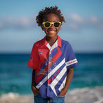 Personalised Haiti 1804 Kid Hawaiian Shirt Coat Of Arms Simple Style - African Pride