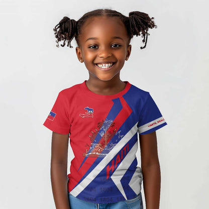 Personalised Haiti 1804 Kid T shirt Coat Of Arms Simple Style - African Pride