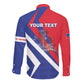 Personalised Haiti 1804 Long Sleeve Button Shirt Coat Of Arms Simple Style - African Pride