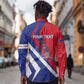 Personalised Haiti 1804 Long Sleeve Button Shirt Coat Of Arms Simple Style - African Pride