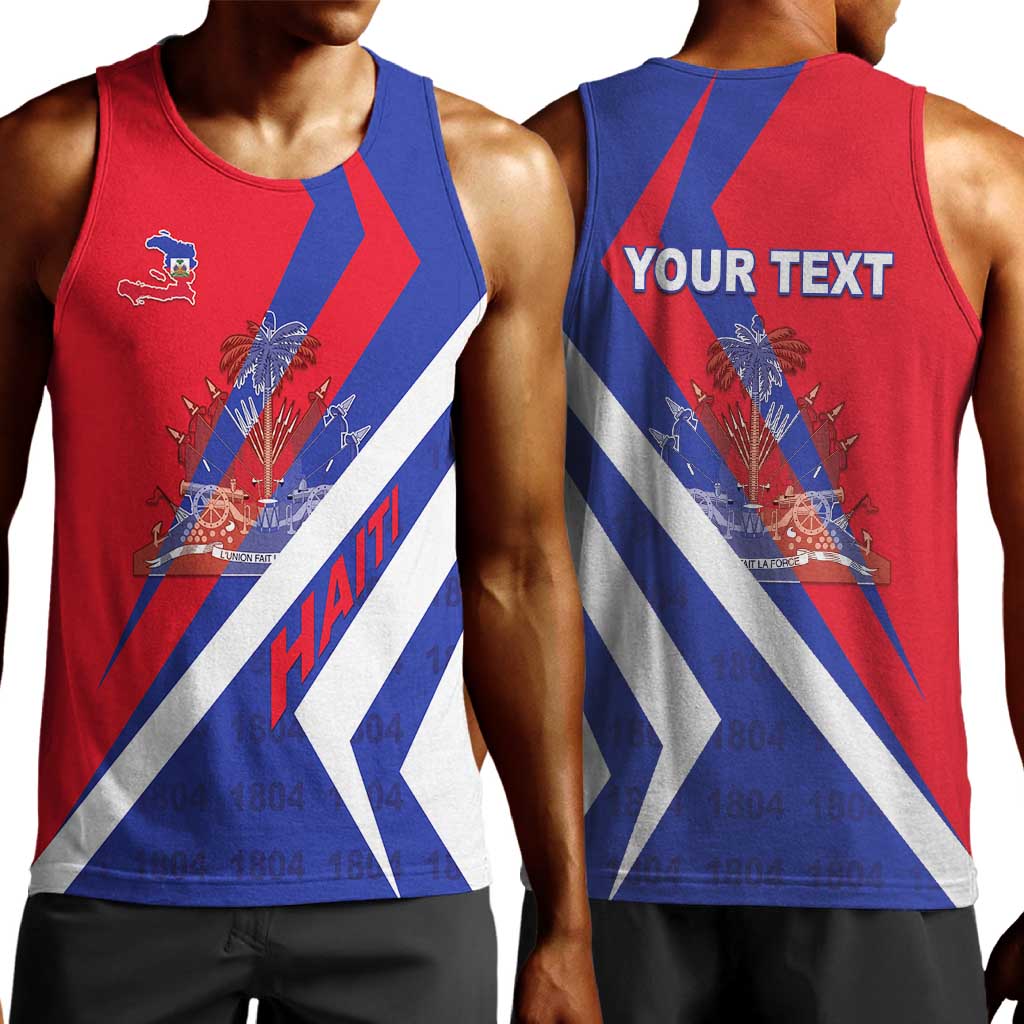 Personalised Haiti 1804 Men Tank Top Coat Of Arms Simple Style - African Pride