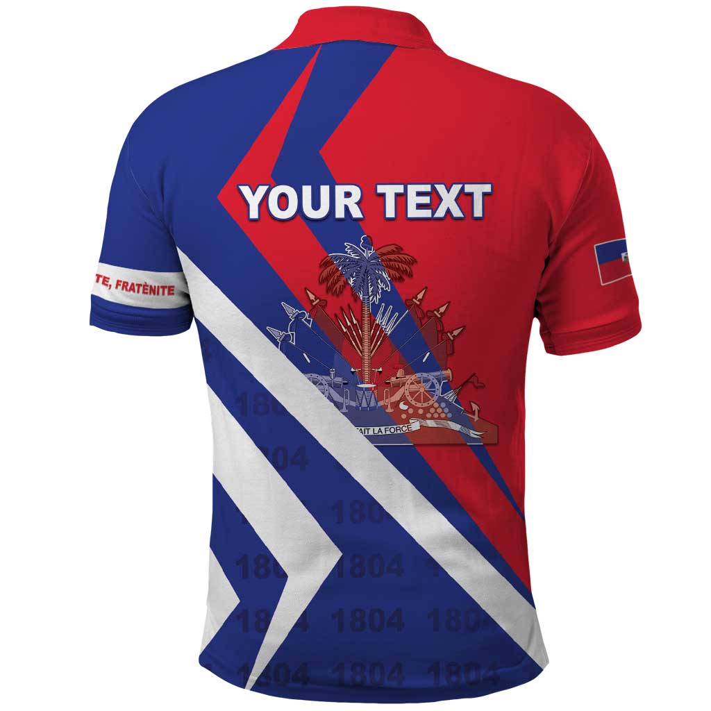 Personalised Haiti 1804 Polo Shirt Coat Of Arms Simple Style - African Pride