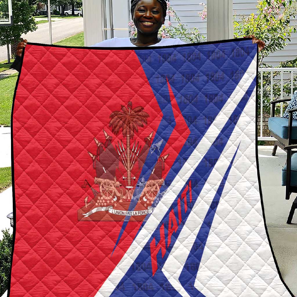 Haiti 1804 Quilt Coat Of Arms Simple Style - African Pride