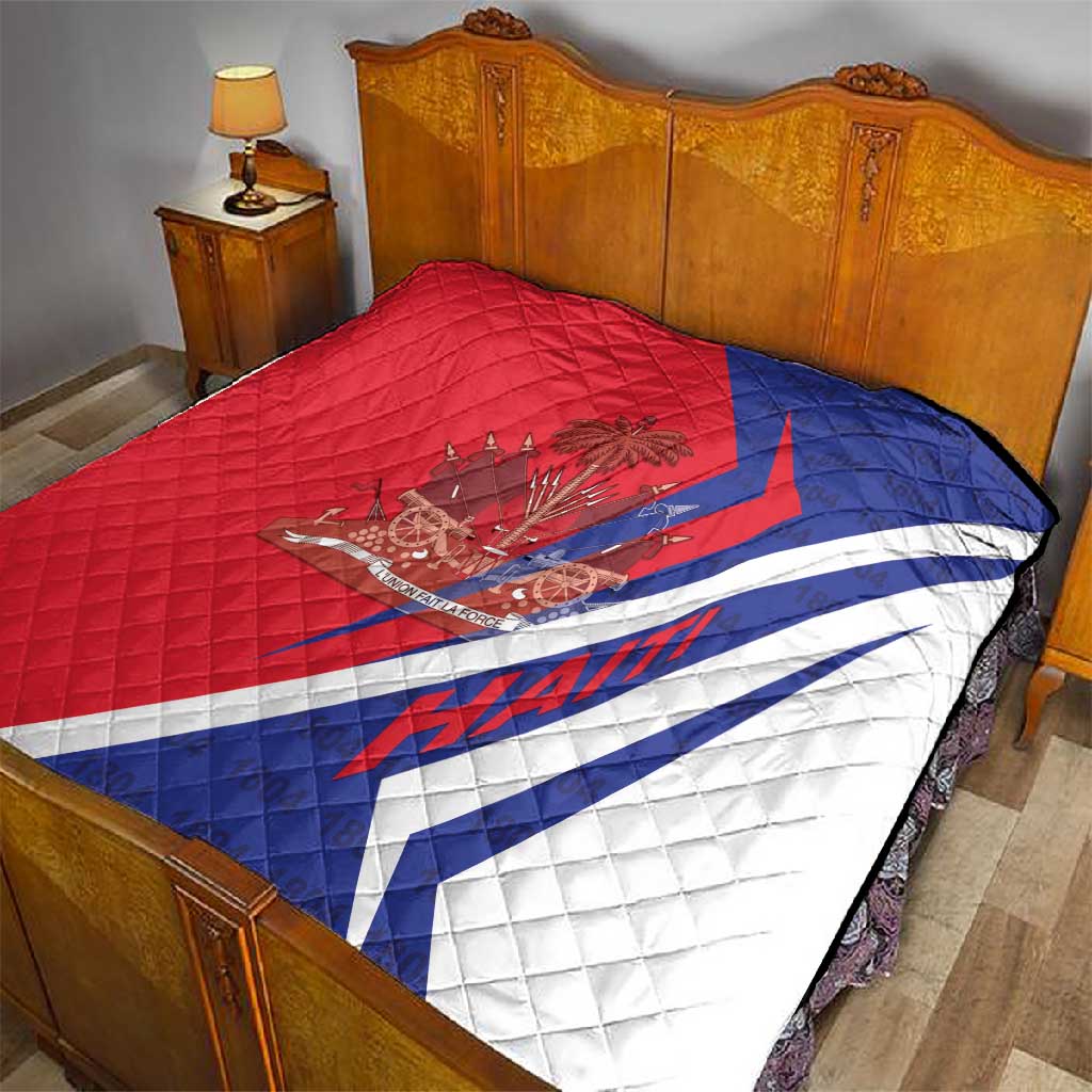 Haiti 1804 Quilt Coat Of Arms Simple Style - African Pride