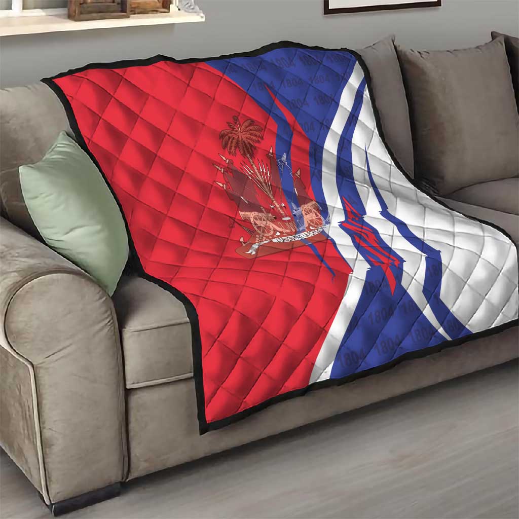 Haiti 1804 Quilt Coat Of Arms Simple Style - African Pride