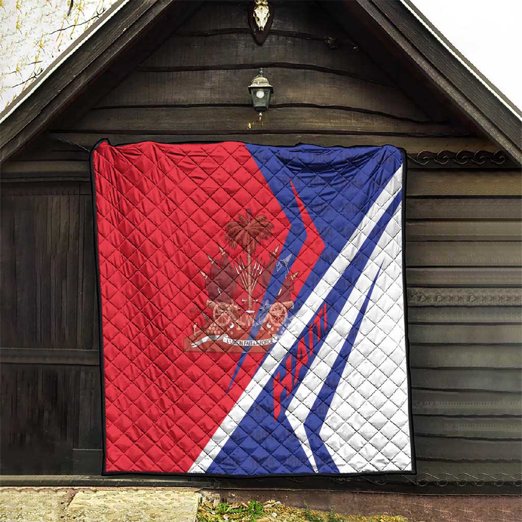 Haiti 1804 Quilt Coat Of Arms Simple Style - African Pride