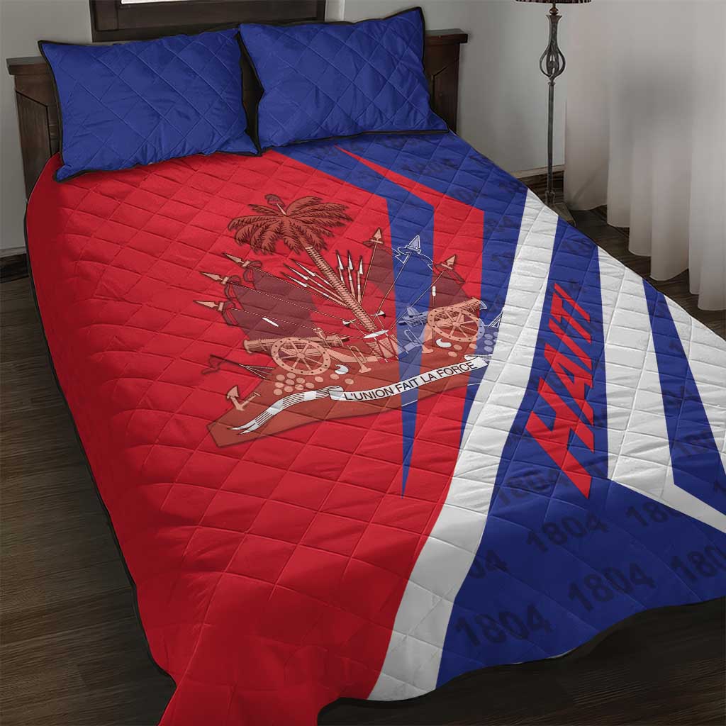 Haiti 1804 Quilt Bed Set Coat Of Arms Simple Style - African Pride