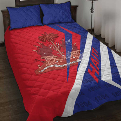 Haiti 1804 Quilt Bed Set Coat Of Arms Simple Style - African Pride