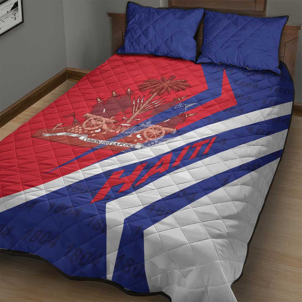 Haiti 1804 Quilt Bed Set Coat Of Arms Simple Style - African Pride
