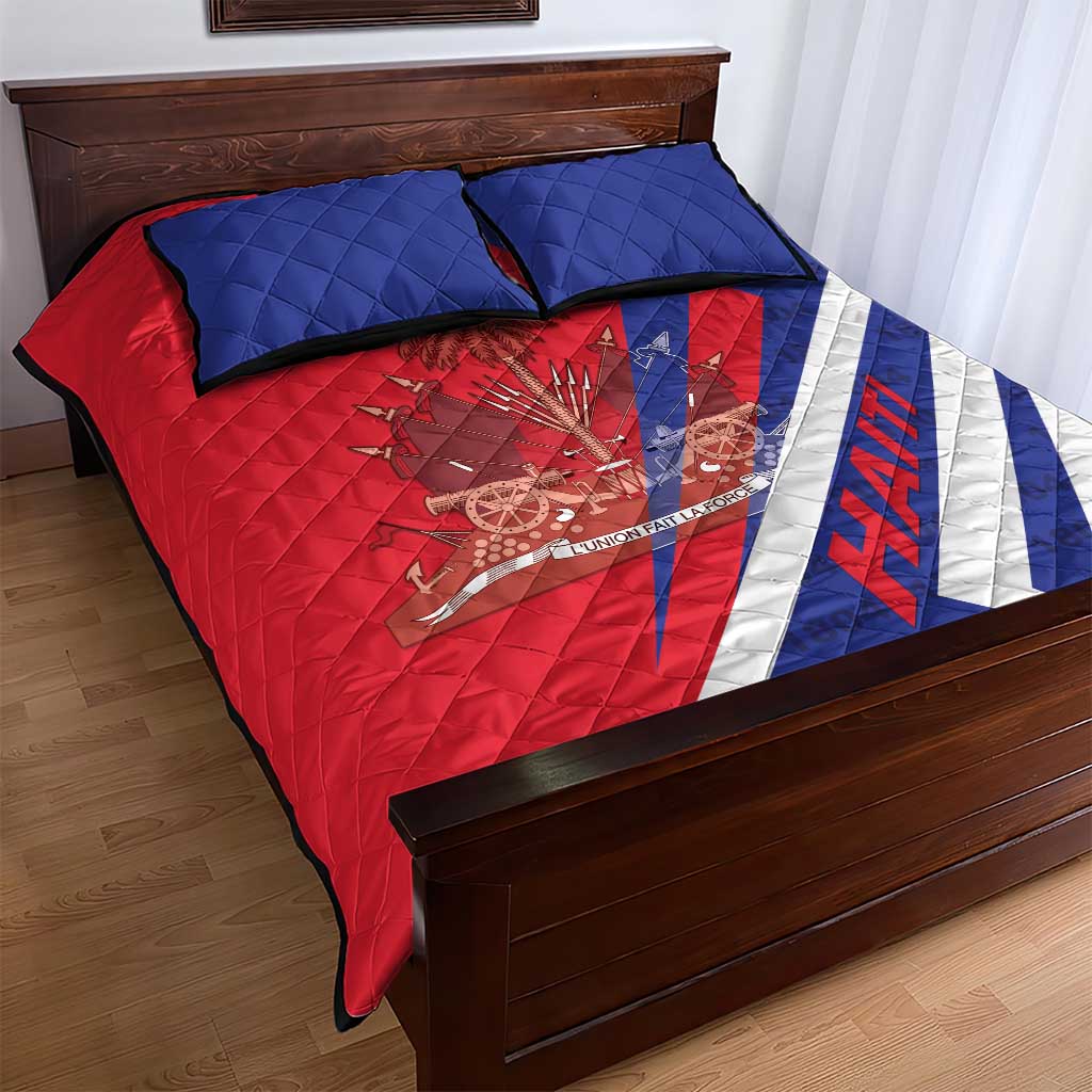 Haiti 1804 Quilt Bed Set Coat Of Arms Simple Style - African Pride