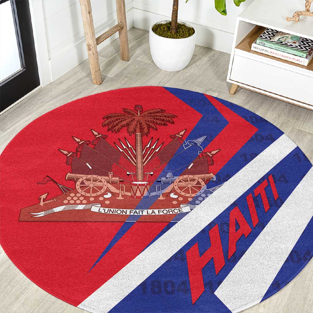 Haiti 1804 Round Carpet Coat Of Arms Simple Style - African Pride