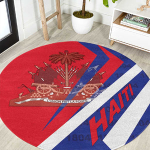 Haiti 1804 Round Carpet Coat Of Arms Simple Style - African Pride