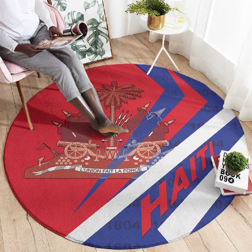 Haiti 1804 Round Carpet Coat Of Arms Simple Style - African Pride